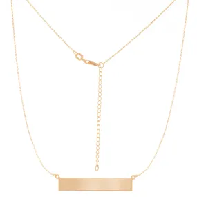 14 kt. Yellow Gold Bar Necklace