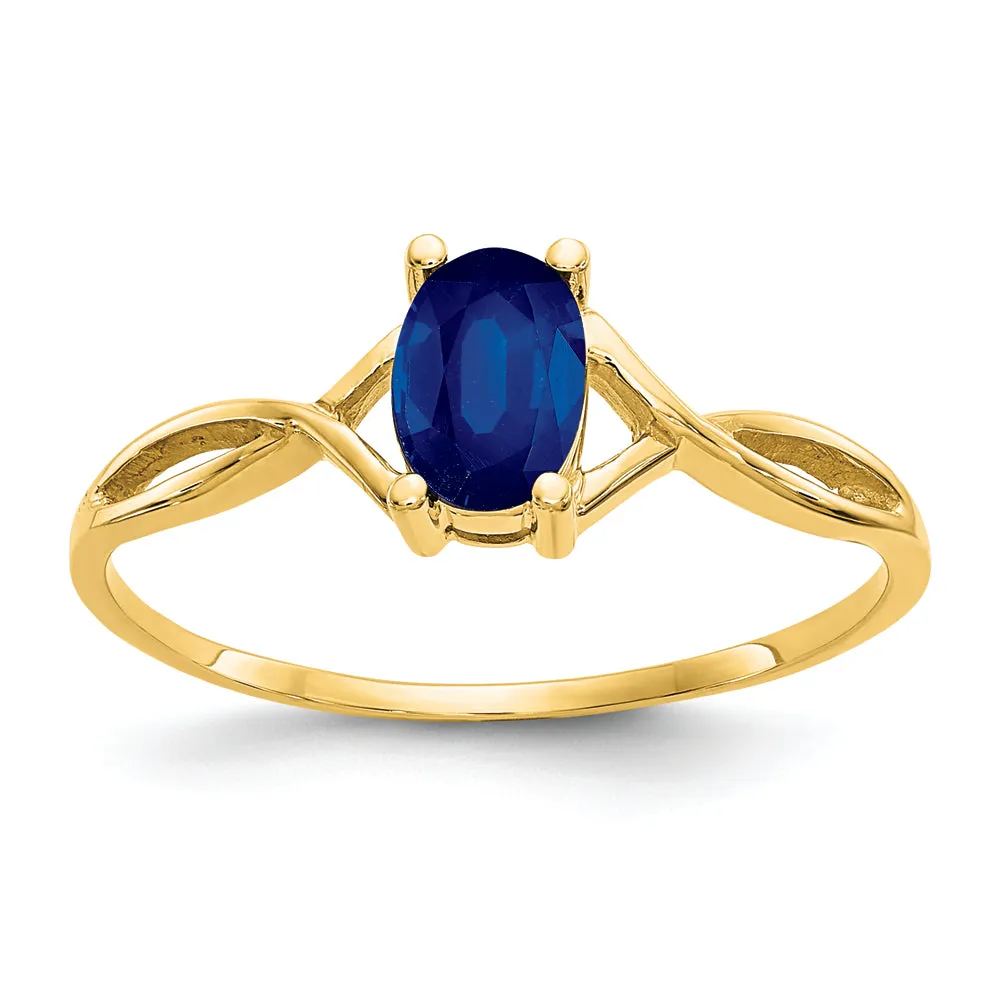 14k Sapphire Birthstone Ring QG