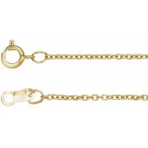 14K White 1 mm Adjustable Cable 6 1/2-7 1/2" Chain