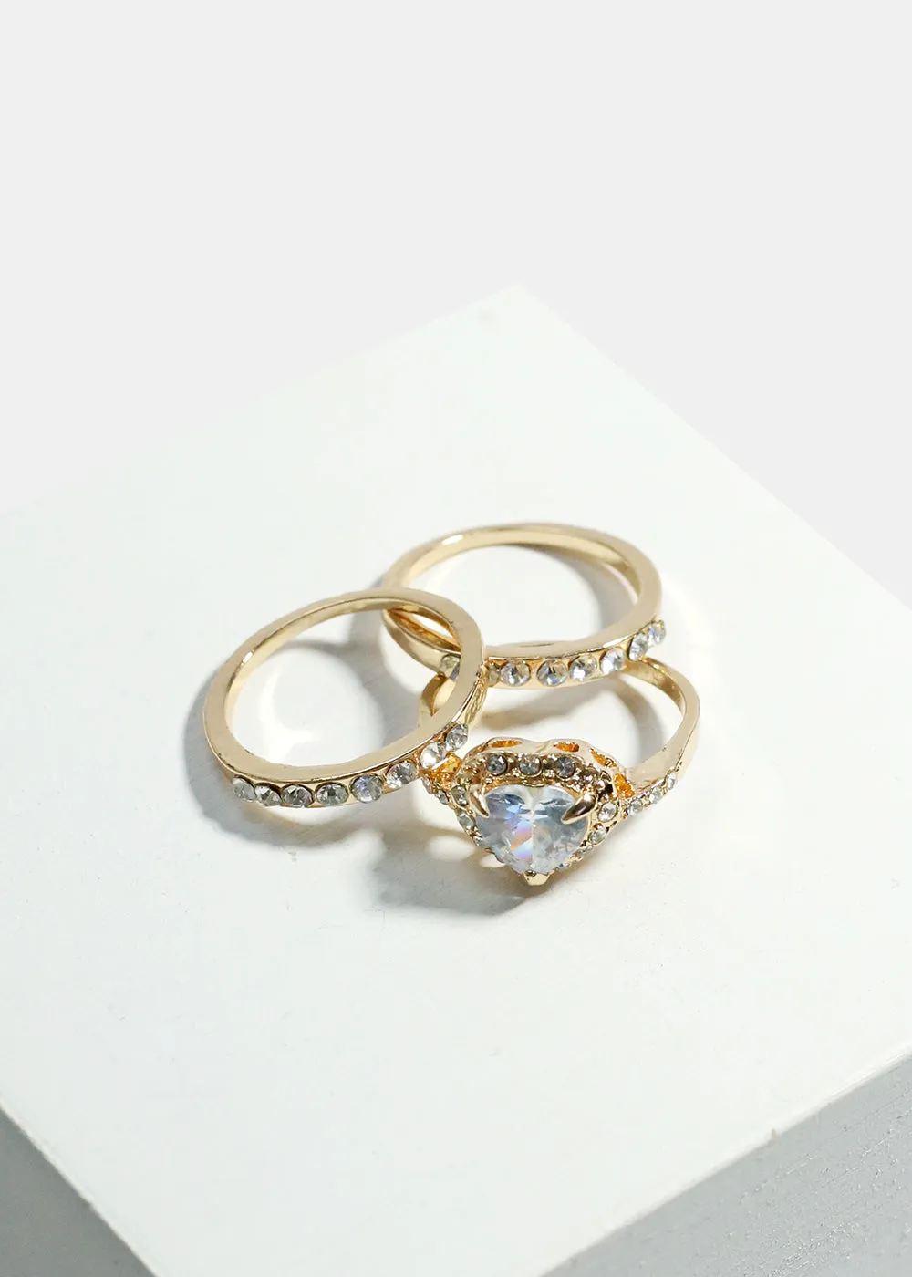 3 Piece Stacked Ring Set