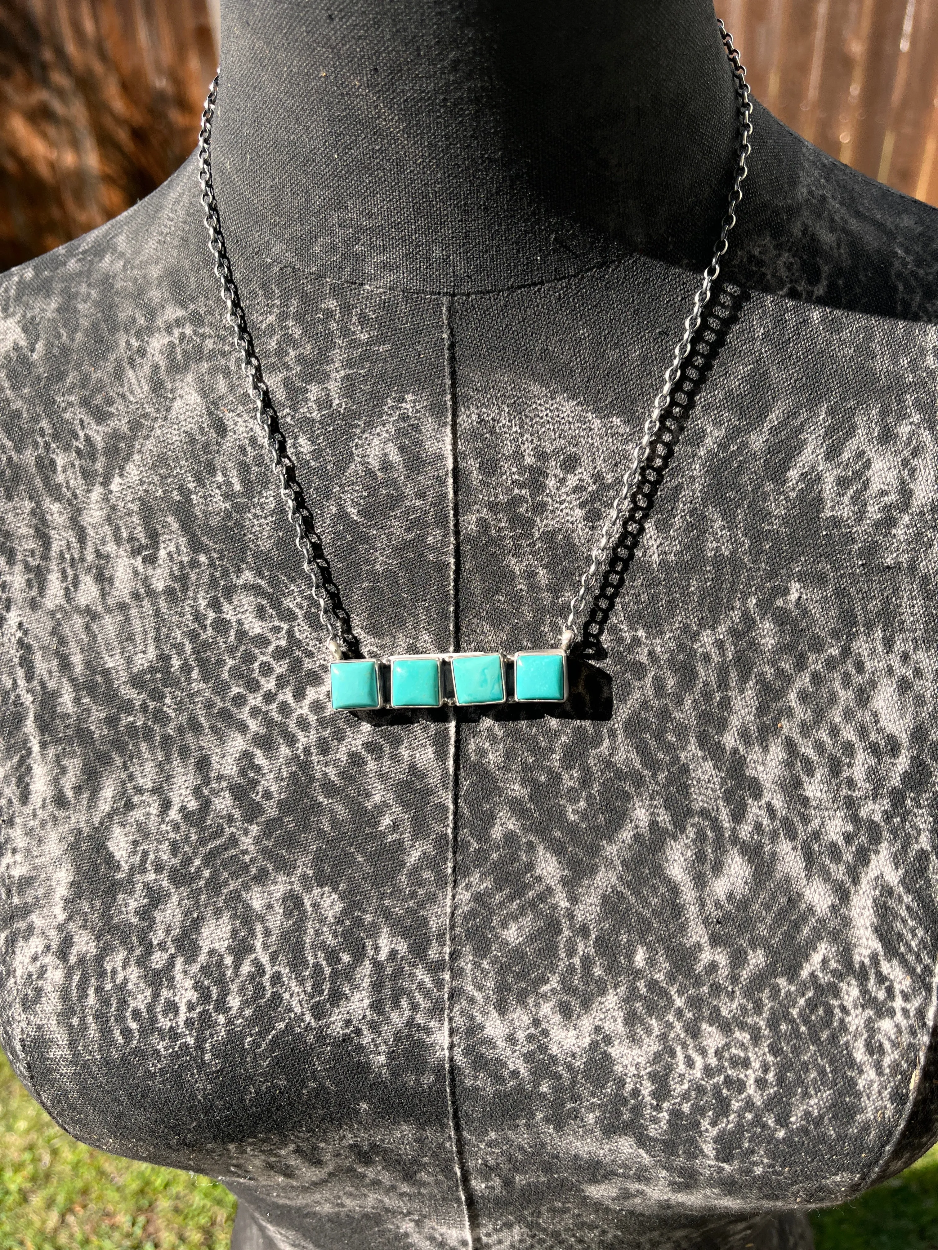 4 Stone Kingman Necklace- B