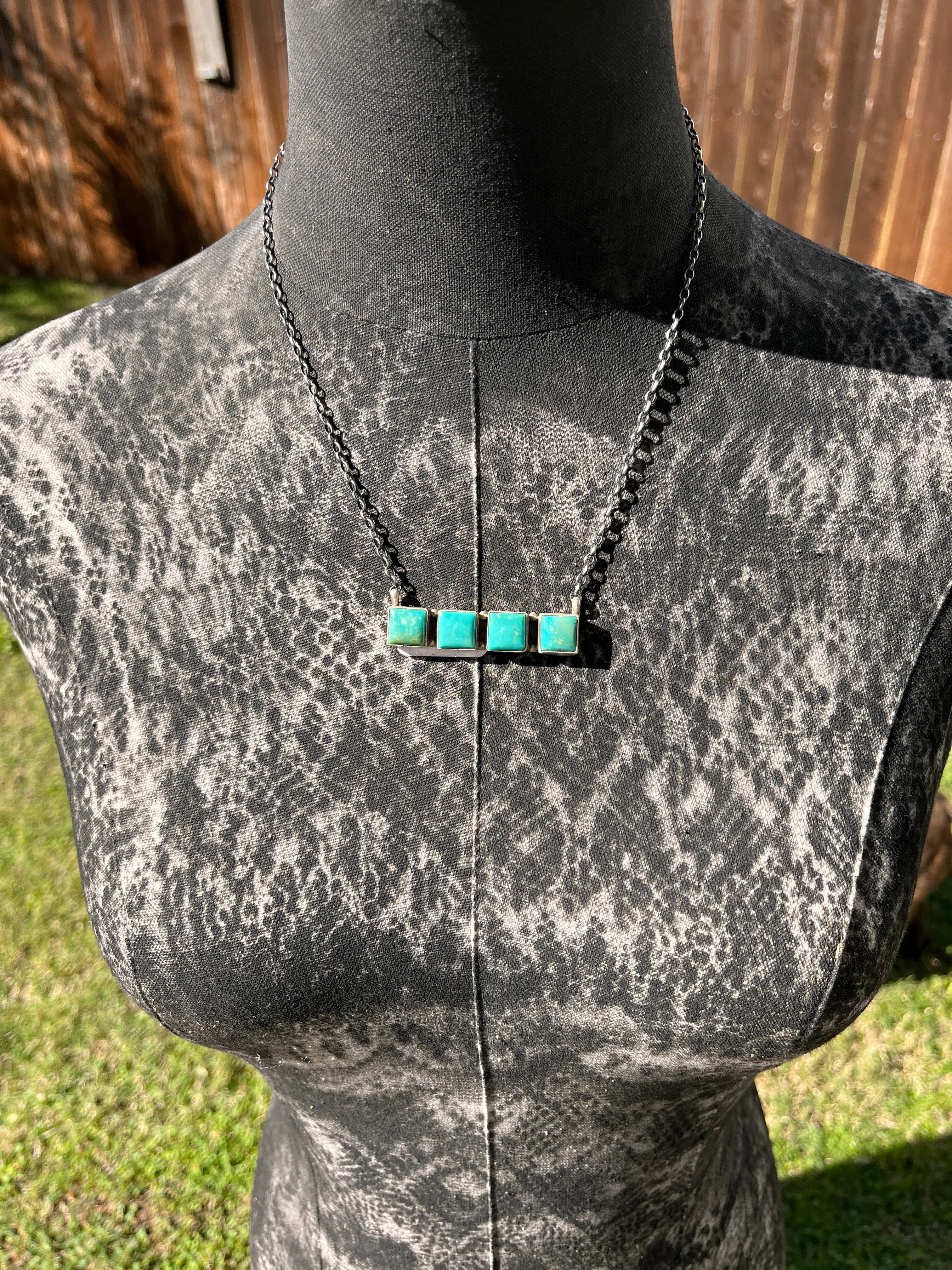 4 Stone Kingman Necklace- C
