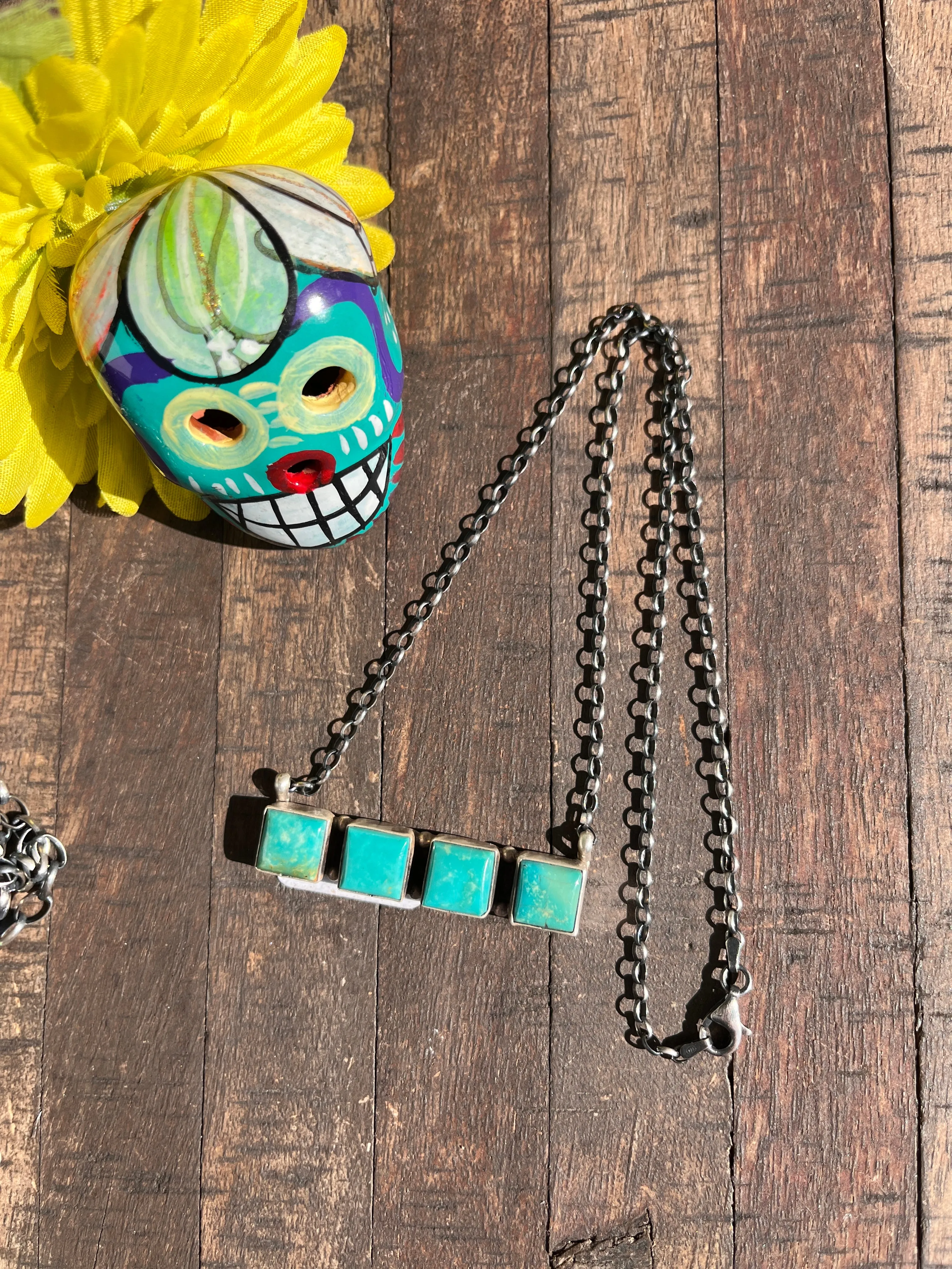 4 Stone Kingman Necklace- C