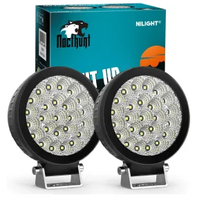 4.3 Inch 25LED Round Flood Built-in EMC LED Pod Lights (Pair)