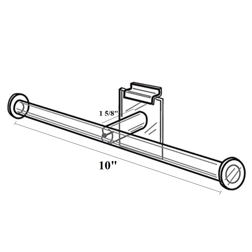 Acrylic Slatwall T Bar