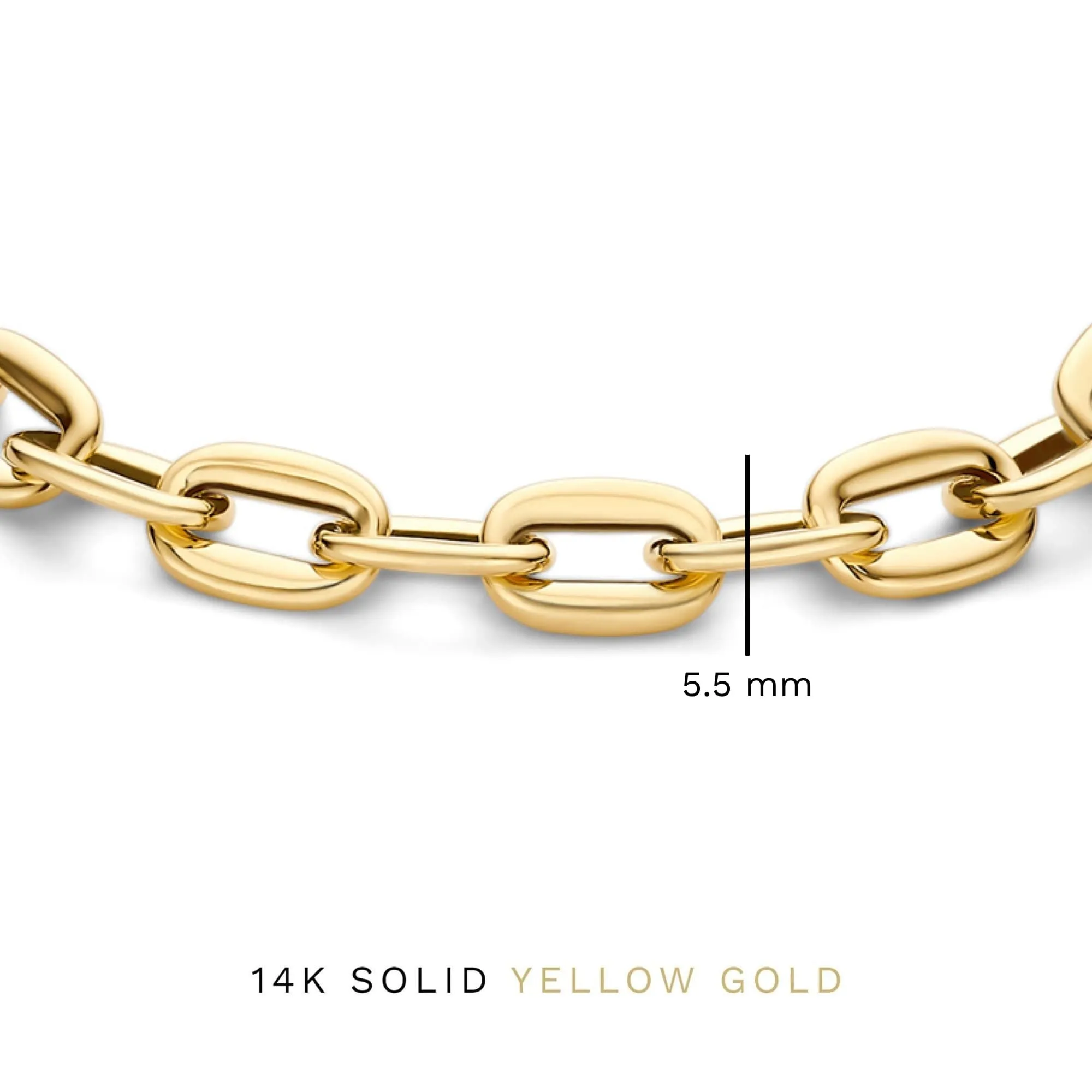 Aidee Ìrene 14 karat gold link bracelet with round chains