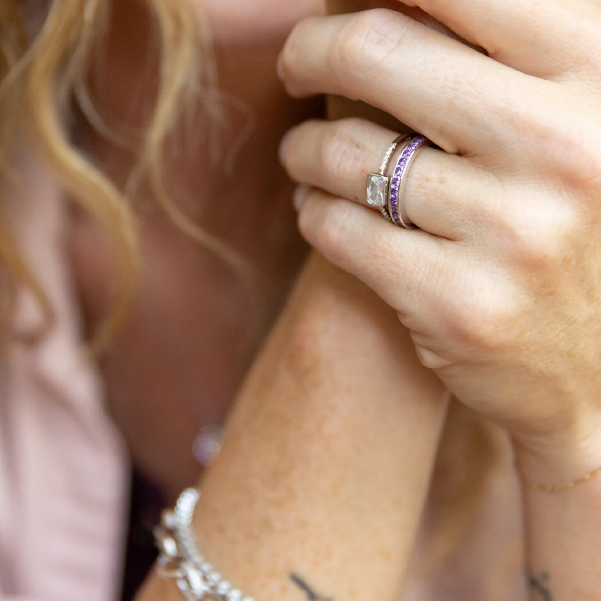 Amethyst Eternity Band