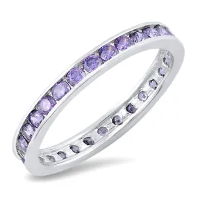 Amethyst Eternity Band
