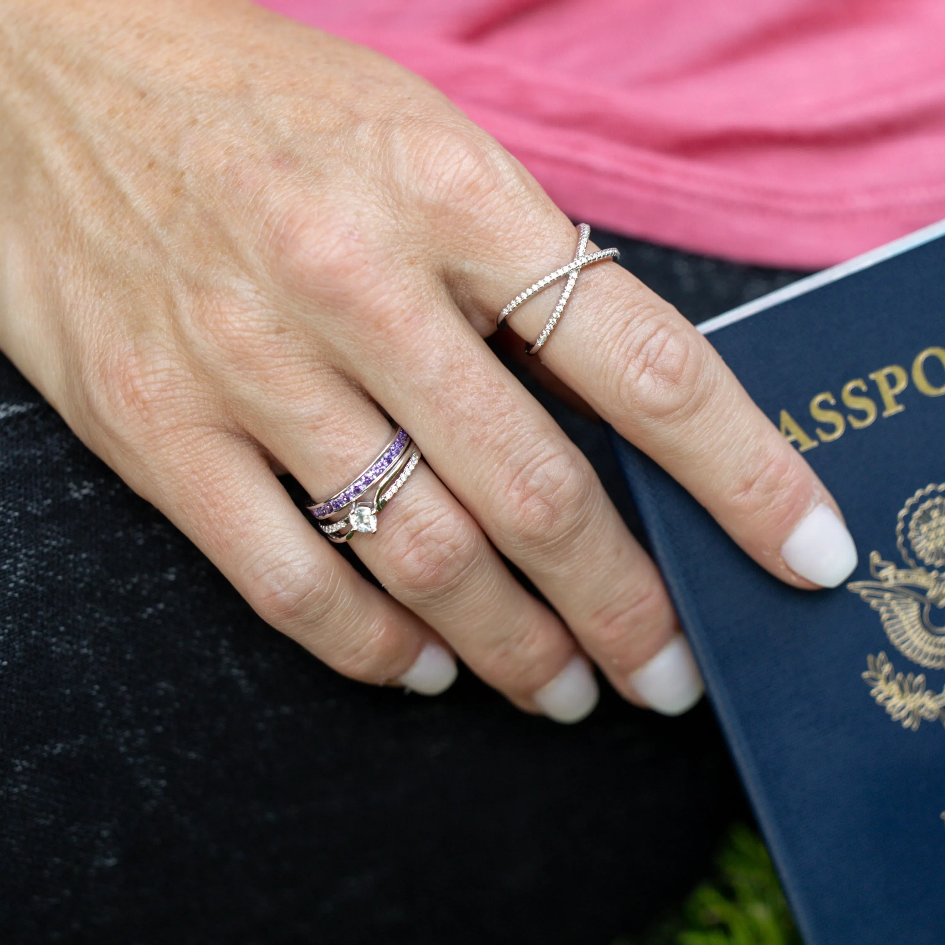 Amethyst Eternity Band