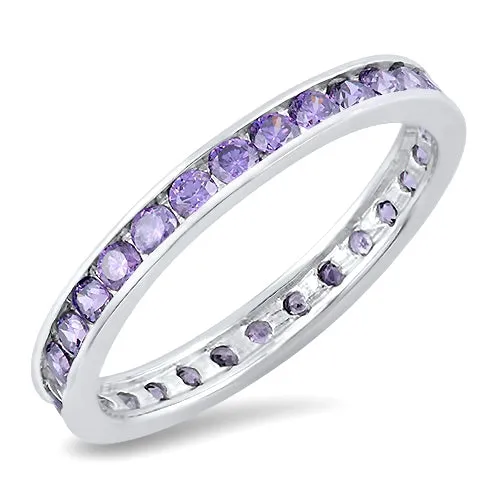 Amethyst Eternity Band