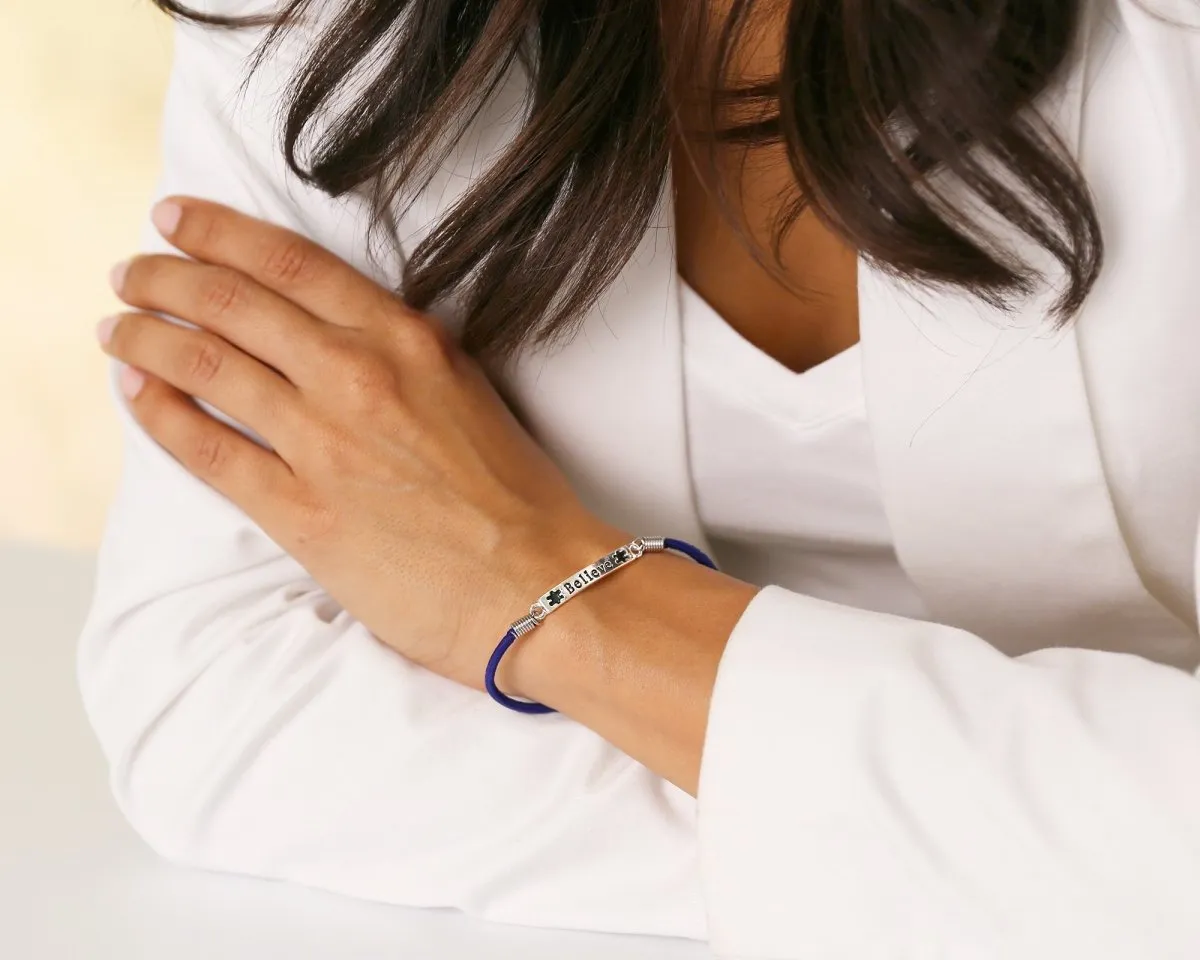 BELIEVE Autism Awareness Stretch Bracelets