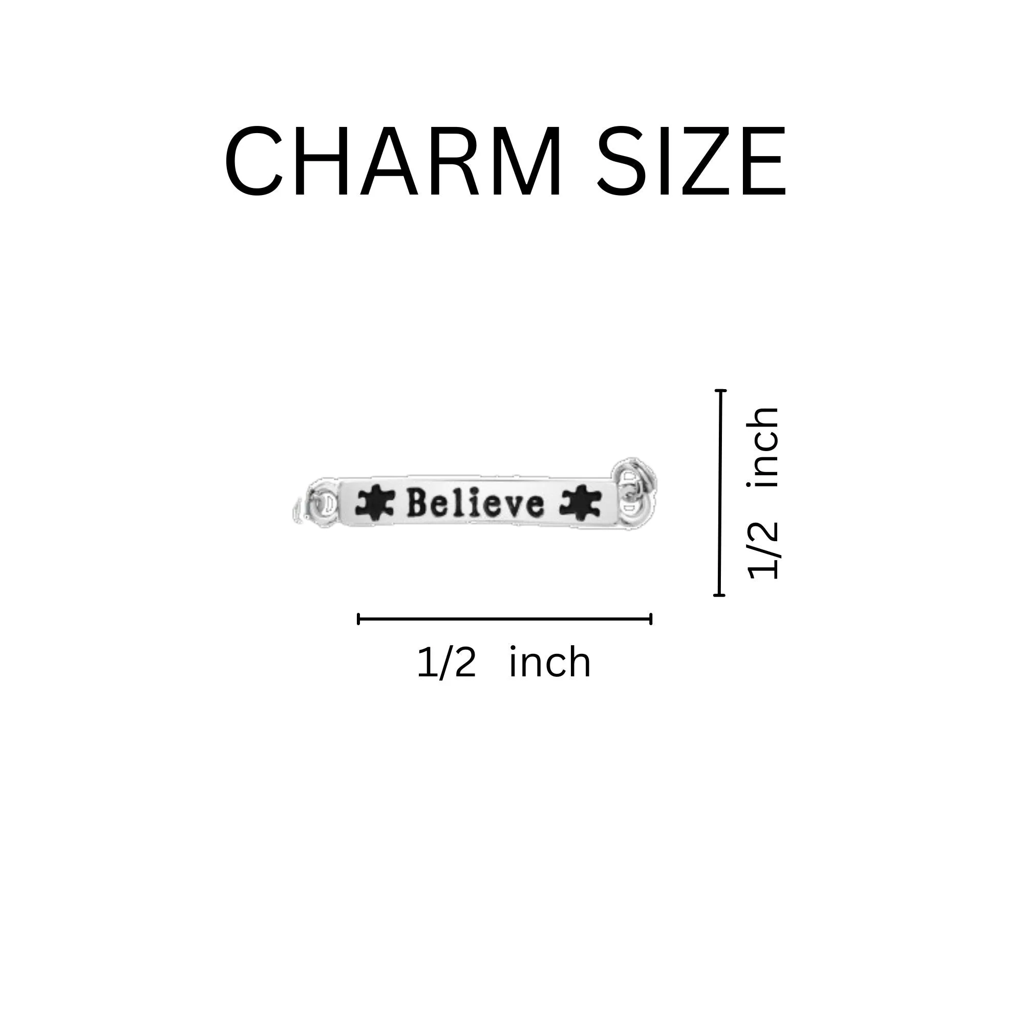 BELIEVE Autism Awareness Stretch Bracelets