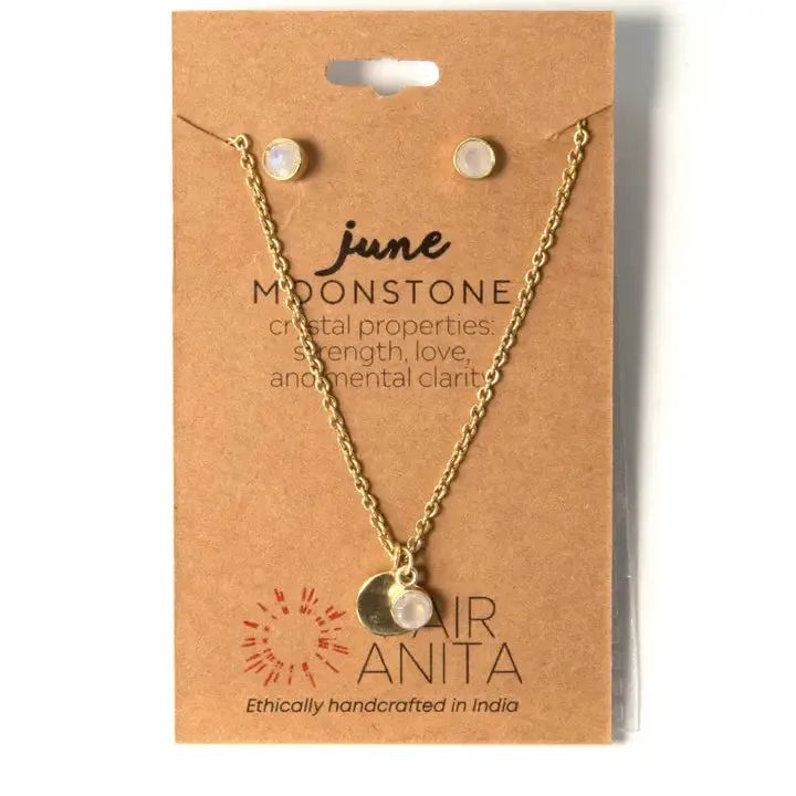 Birthstone Earring and Necklace Set