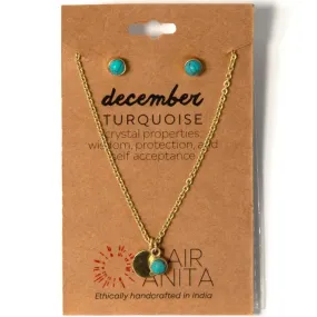 Birthstone Earring and Necklace Set