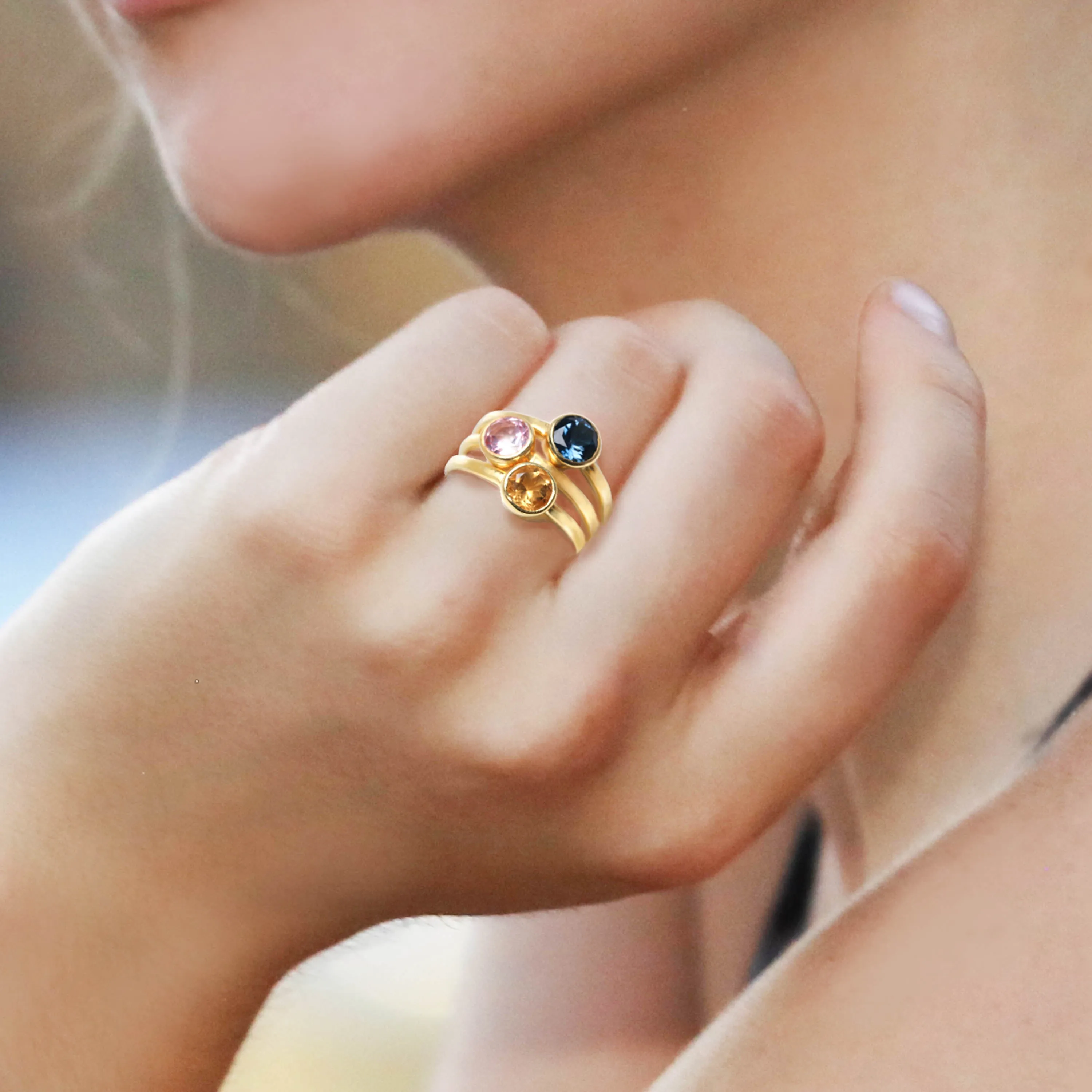 Birthstone Rings-Silver
