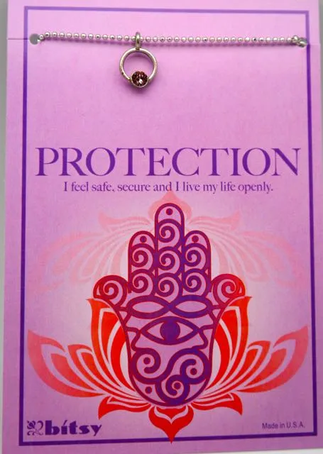 Bitsy Silver & Crystal Eternity Affirmation Necklaces