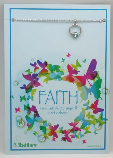 Bitsy Silver & Crystal Eternity Affirmation Necklaces