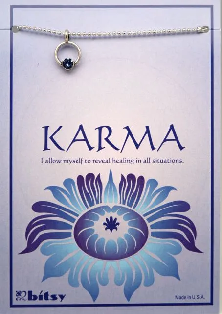 Bitsy Silver & Crystal Eternity Affirmation Necklaces