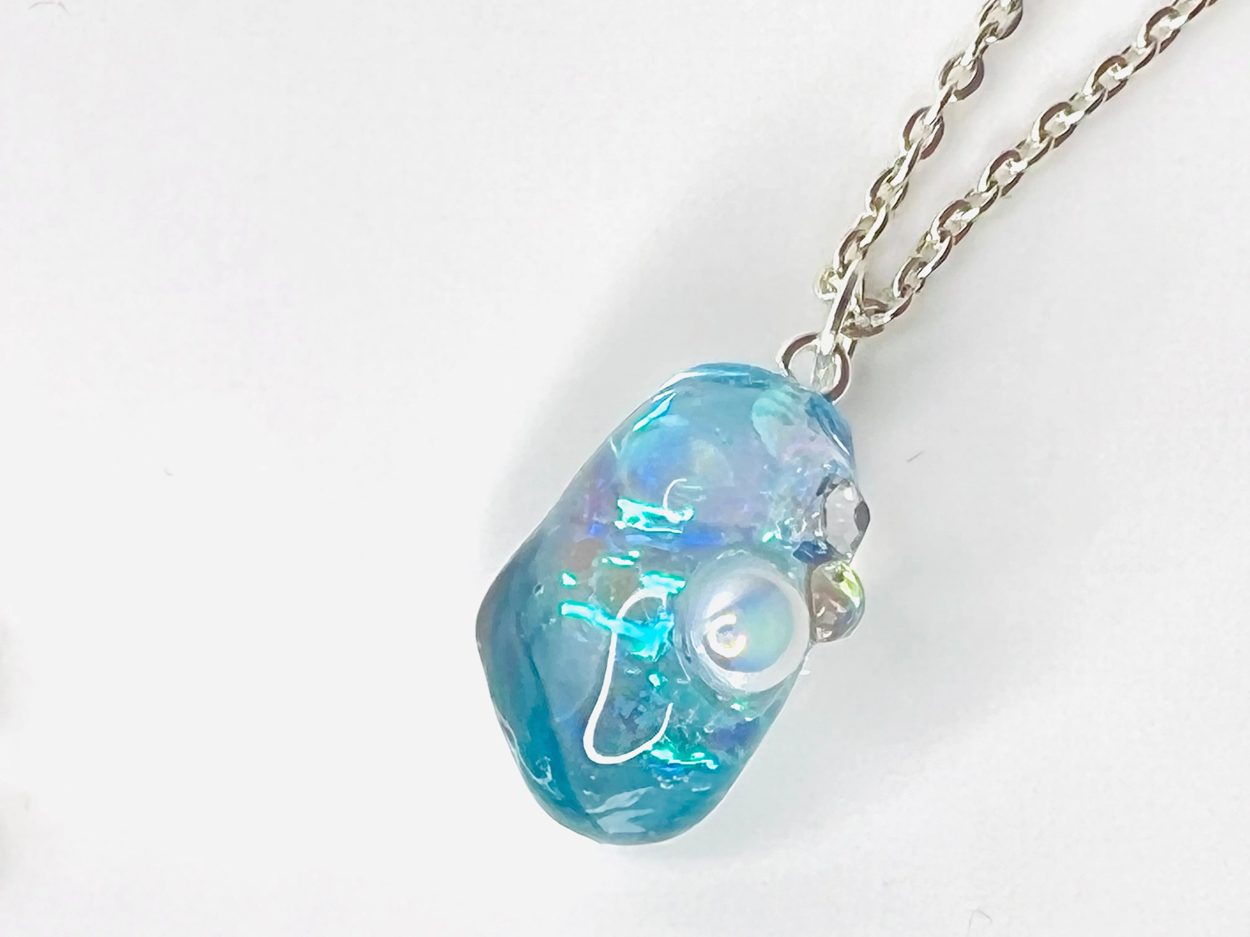 Blue crystal necklaces