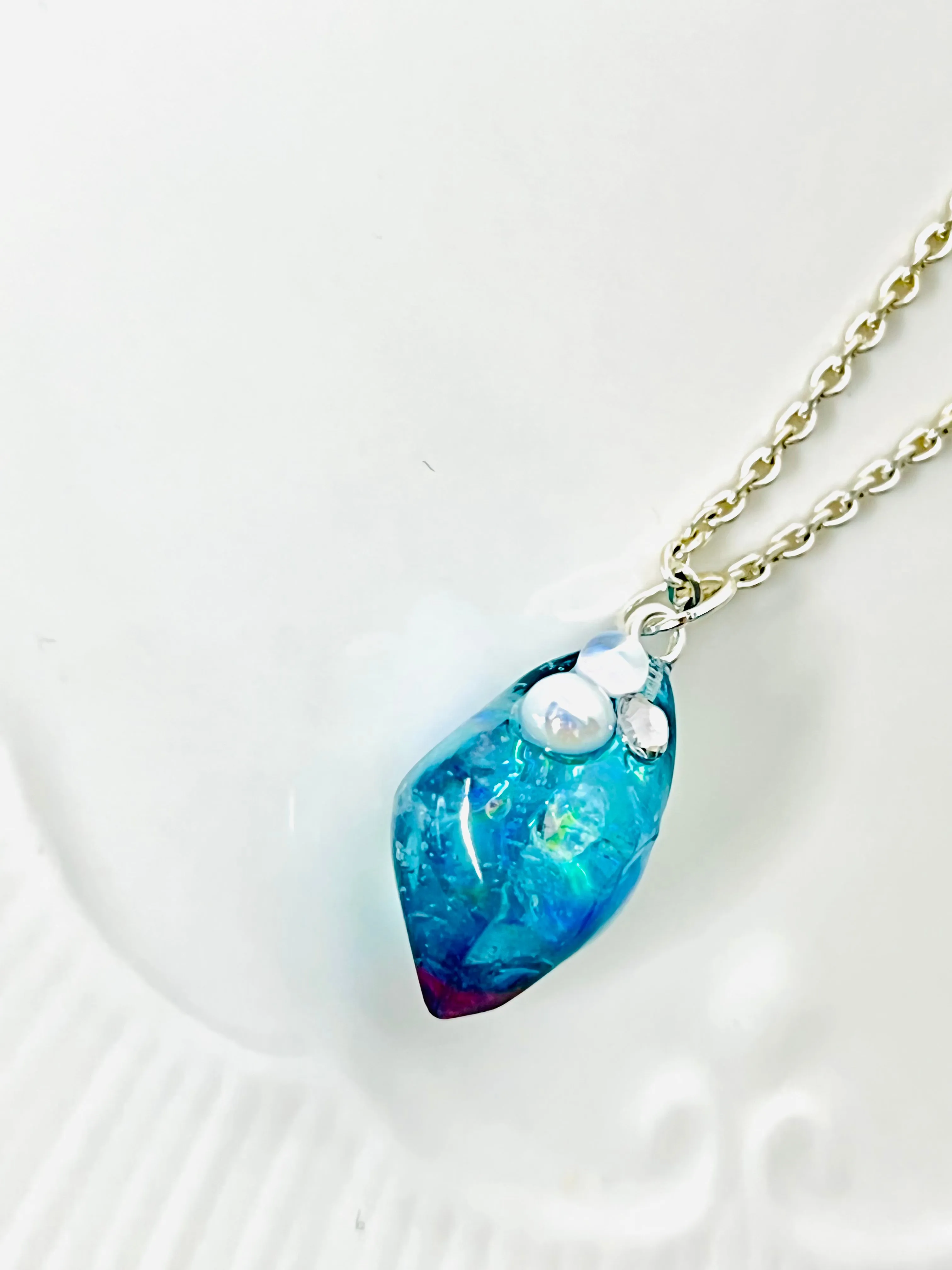 Blue crystal necklaces