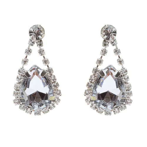 Bridal Wedding Jewelry Crystal Rhinestone Lovely Beautiful Sweet Necklace Silver