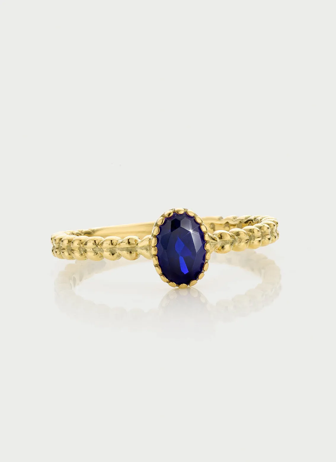 Caes sapphire september birthstone ring 14k gold