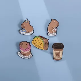 Cartoon Style Cute Pin Animal Bear Alloy Plating Unisex Brooches