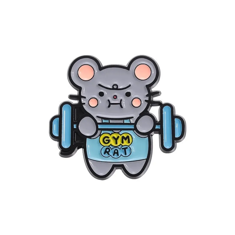 Cartoon Style Cute Pin Animal Cartoon Character Flower Alloy Plating Unisex Brooches
