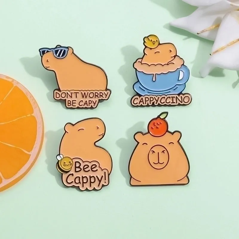 Cartoon Style Cute Pin Animal Letter Alloy Plating Unisex Brooches