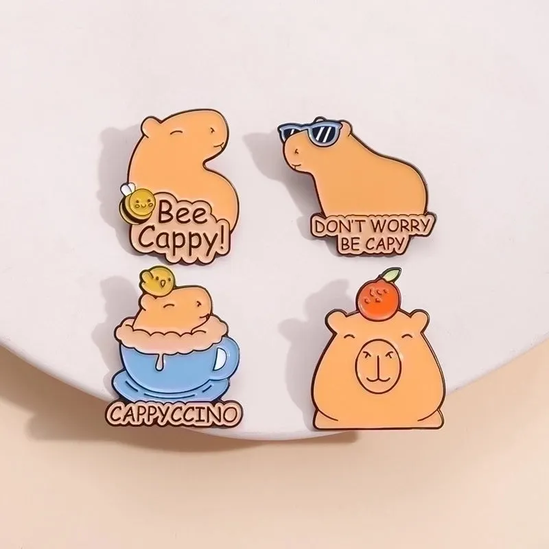 Cartoon Style Cute Pin Animal Letter Alloy Plating Unisex Brooches