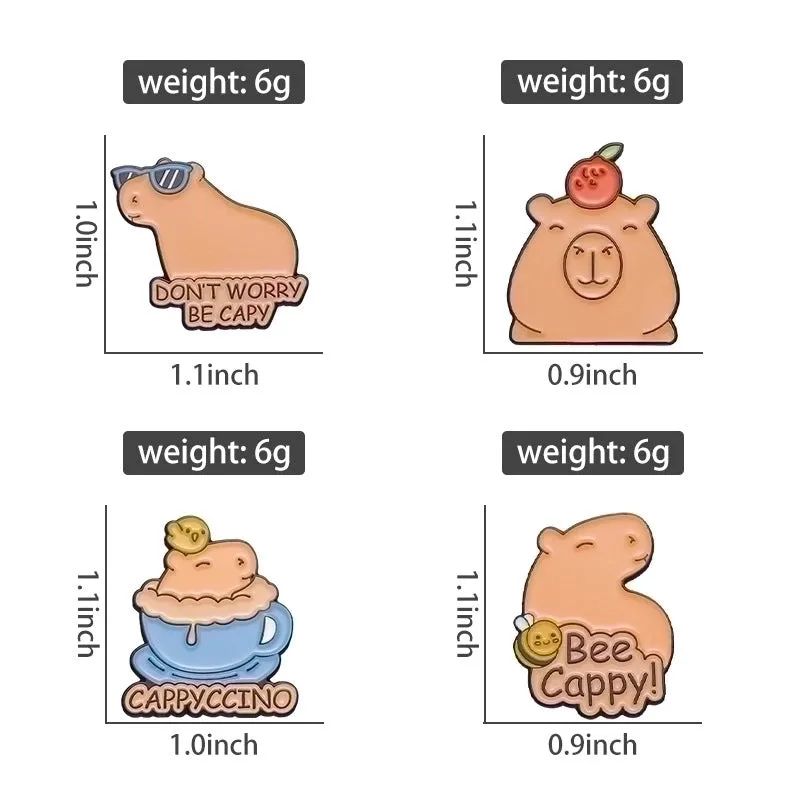 Cartoon Style Cute Pin Animal Letter Alloy Plating Unisex Brooches