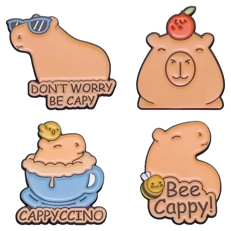 Cartoon Style Cute Pin Animal Letter Alloy Plating Unisex Brooches