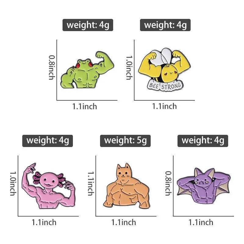 Cartoon Style IG Style Pin Animal Zinc Alloy Plating Unisex Brooches