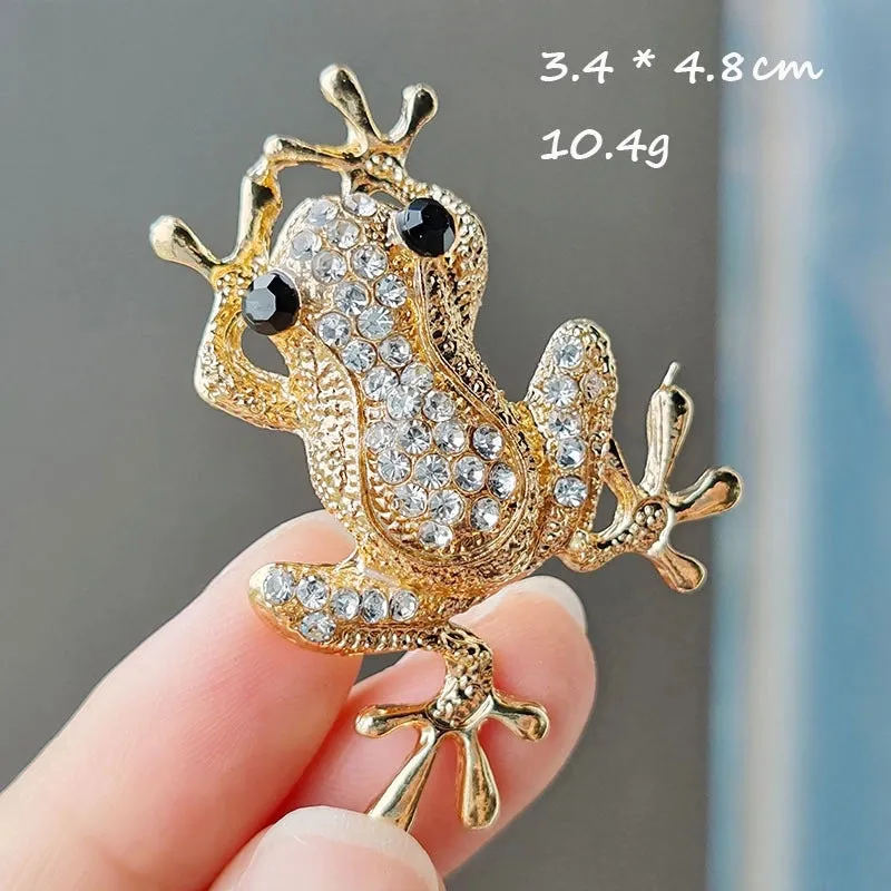 Cartoon Style Pin Animal Alloy Inlay Rhinestones Unisex Brooches
