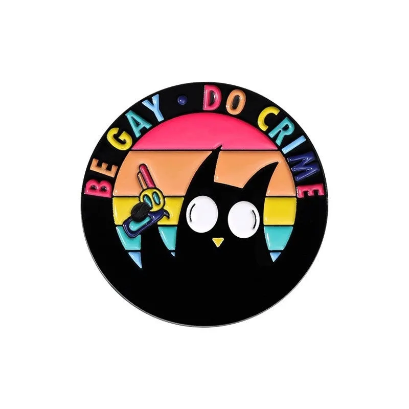 Cartoon Style Pin Animal Letter Alloy Plating Unisex Brooches