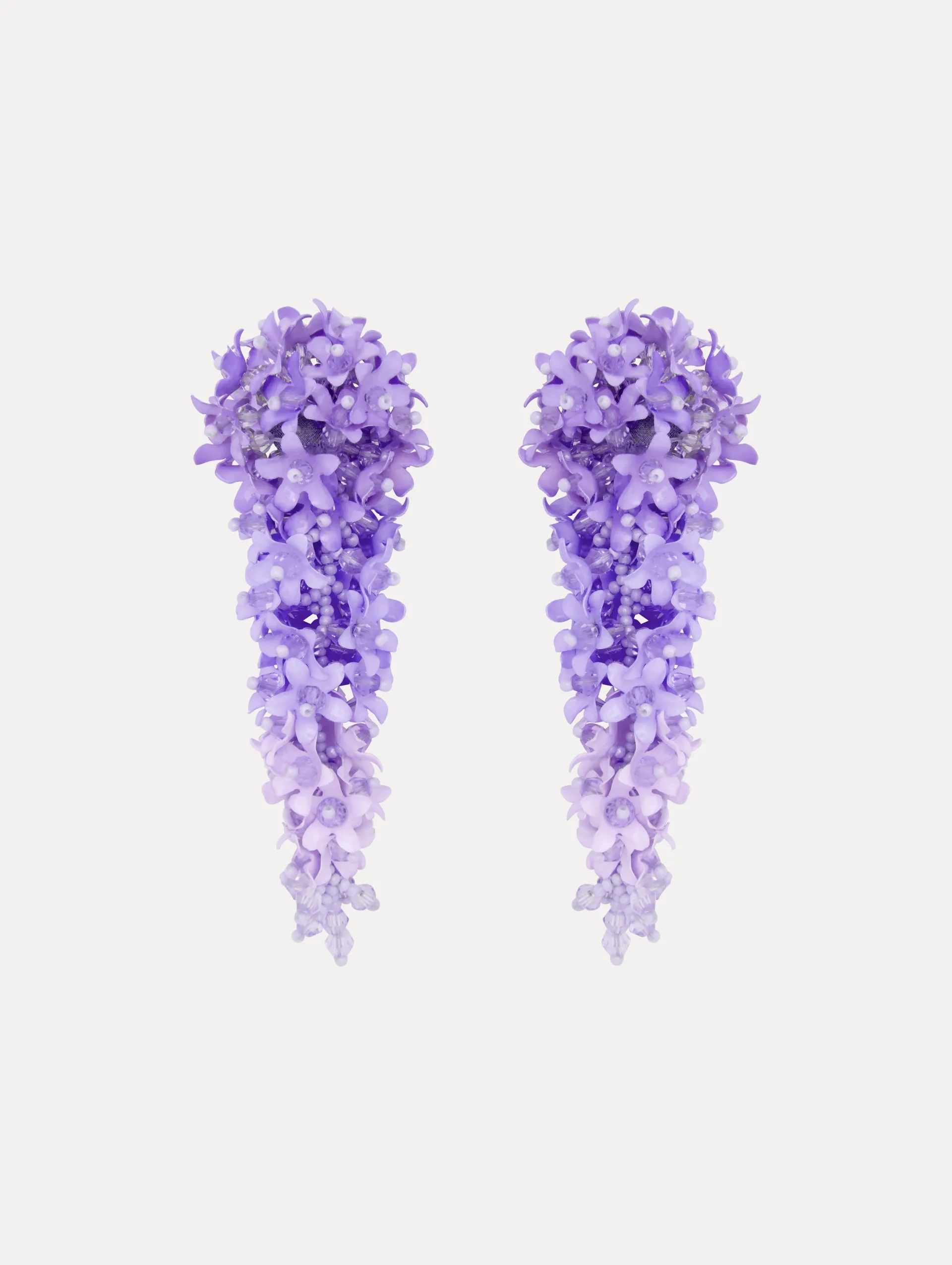 Cascading Flower Clip-On Earrings