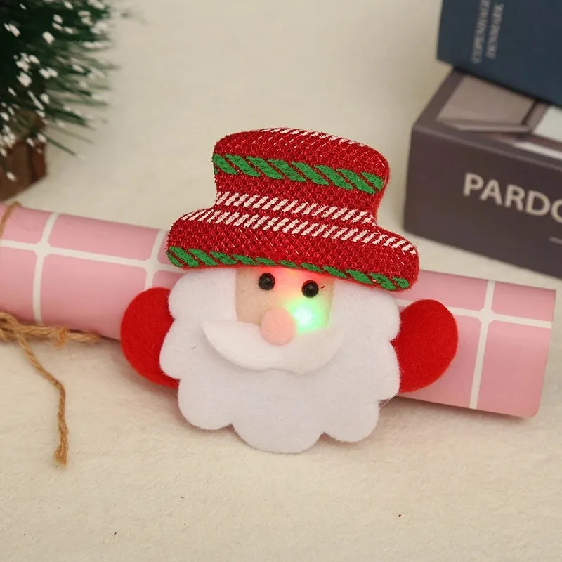 Christmas Animal Santa Claus Cloth Brooches 1 Piece