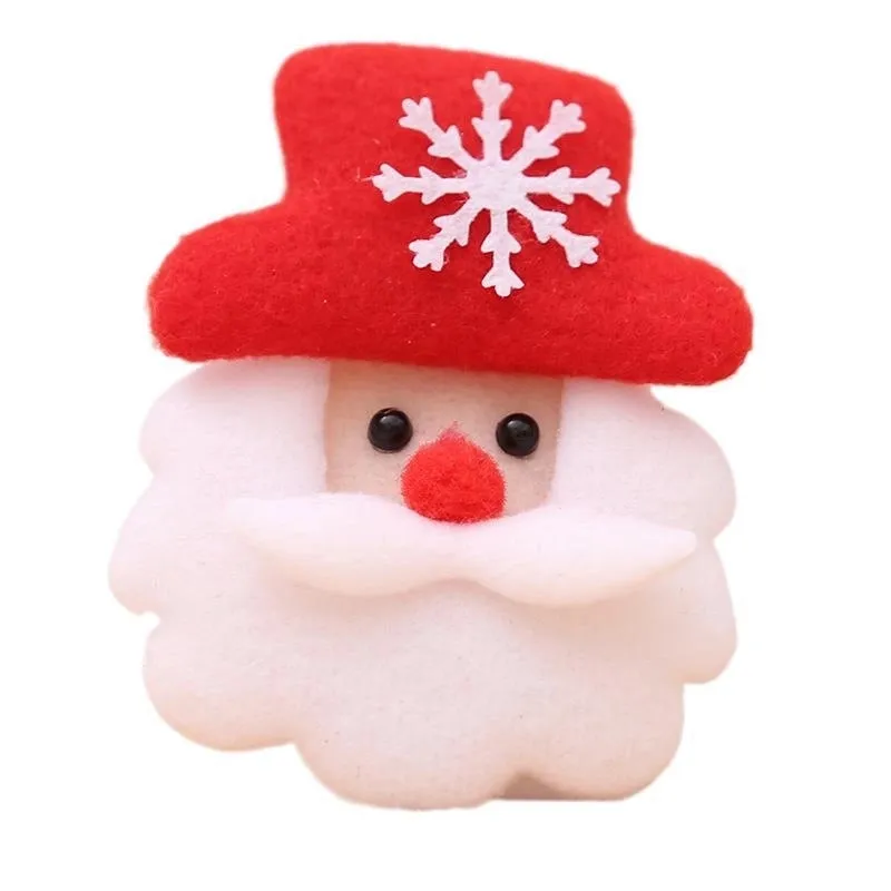 Christmas Animal Santa Claus Cloth Brooches 1 Piece