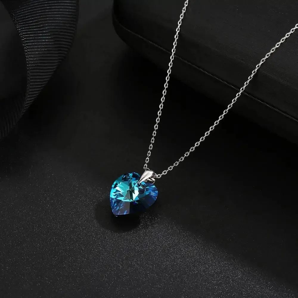 Classic Swarovski Crystal Heart Pendant Necklace