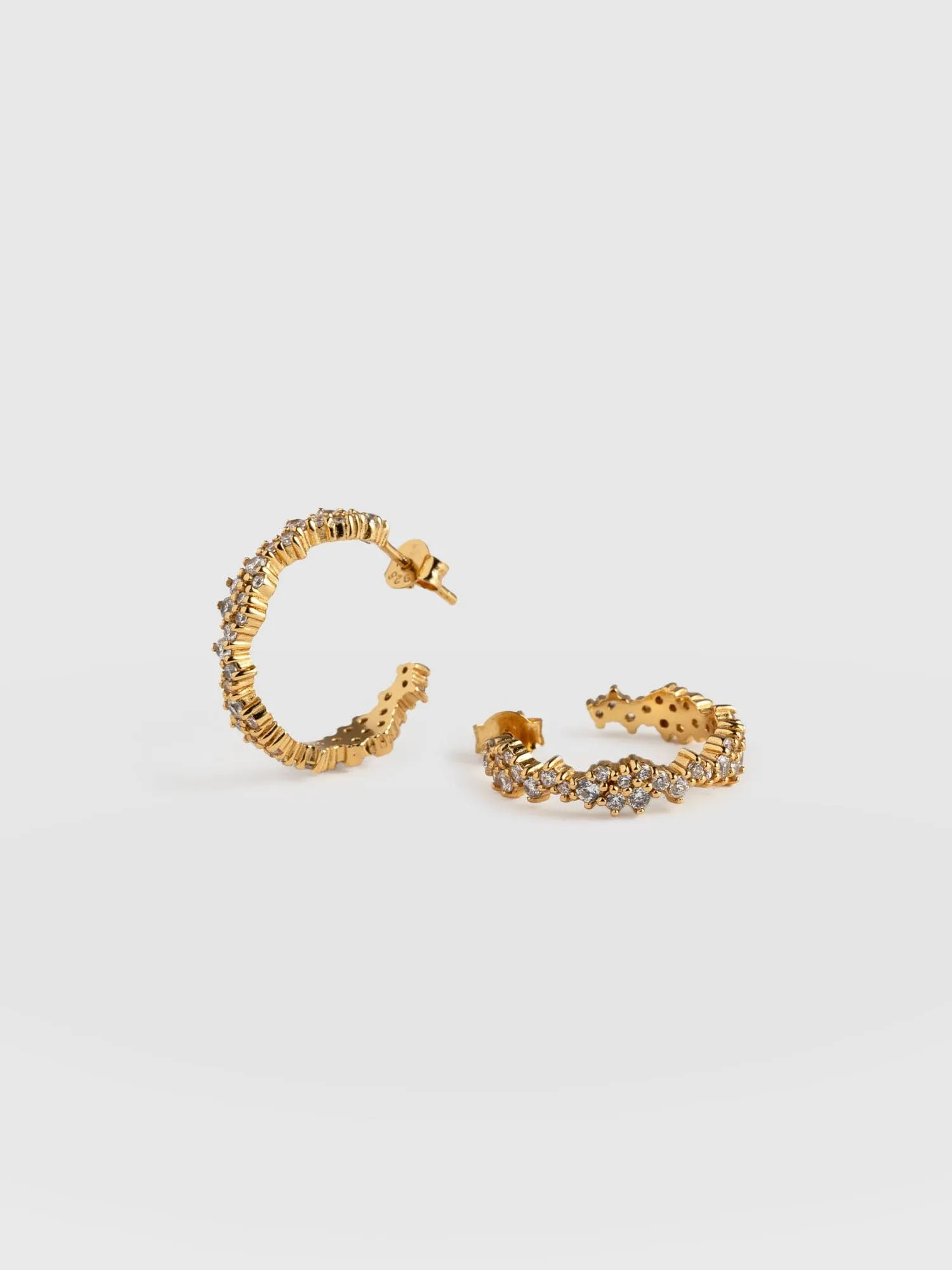 Constellation Cluster Hoop Earrings - Gold