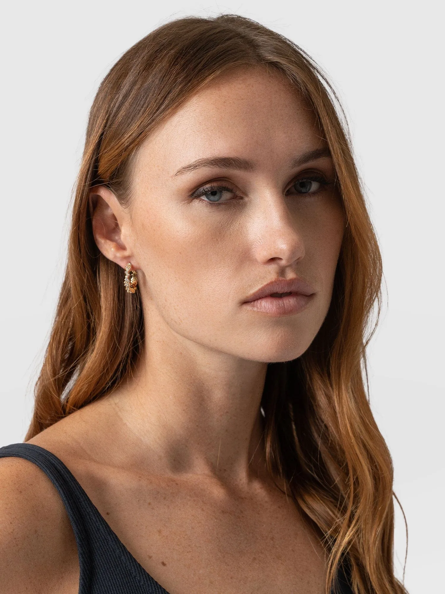 Constellation Cluster Hoop Earrings - Gold
