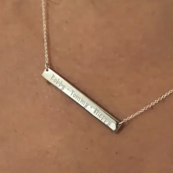 Coordinates Bar Necklace