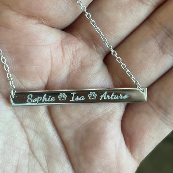 Coordinates Bar Necklace