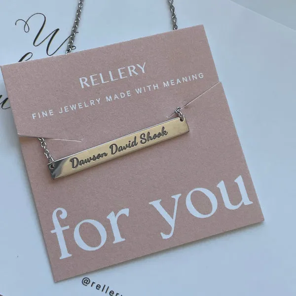 Coordinates Bar Necklace