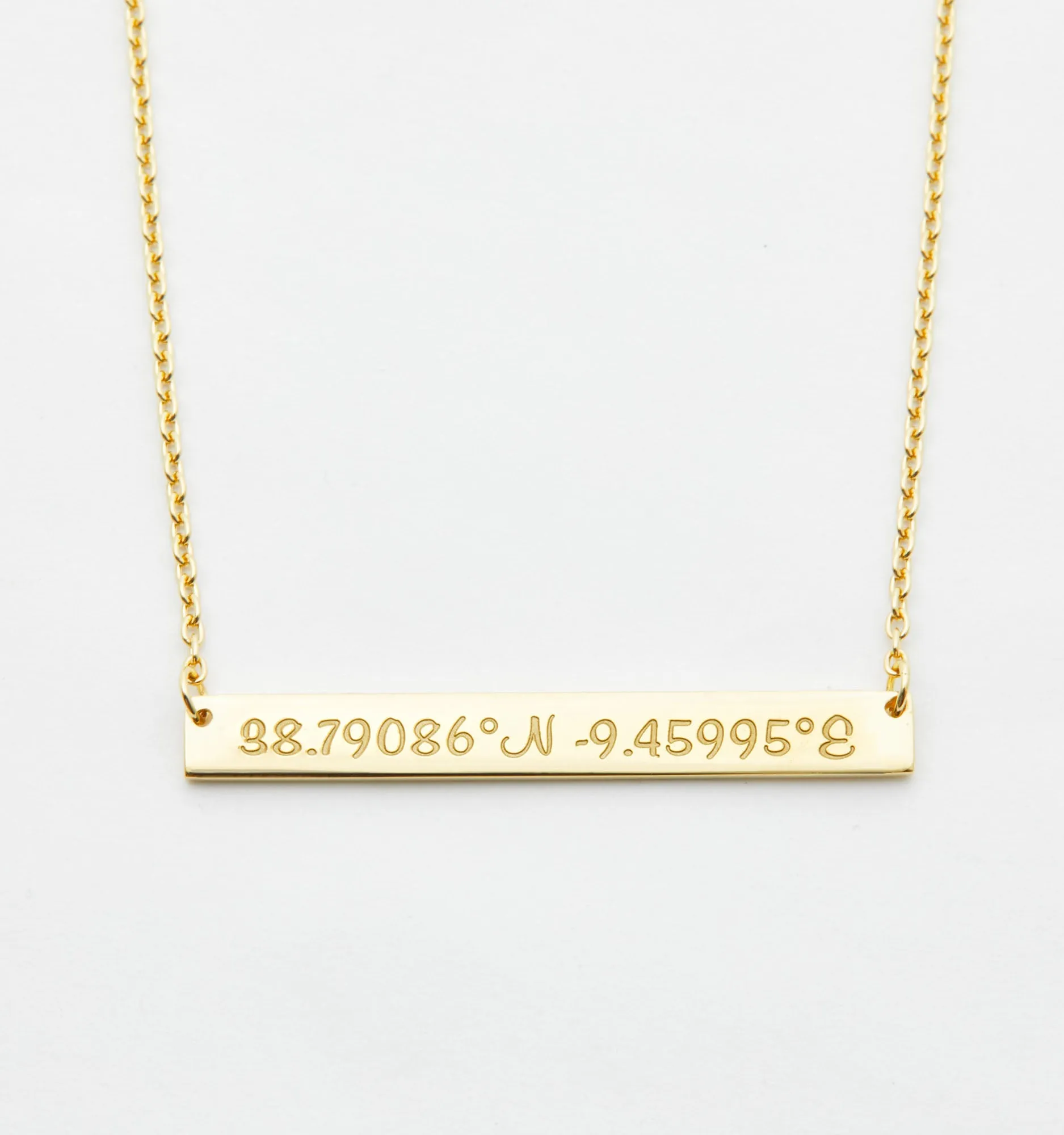 Coordinates Bar Necklace