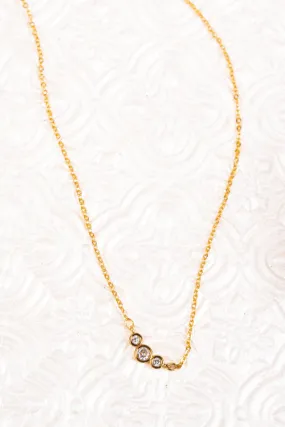 Crystal Avenue Cubic Zirconia Goldtone Riley Necklace