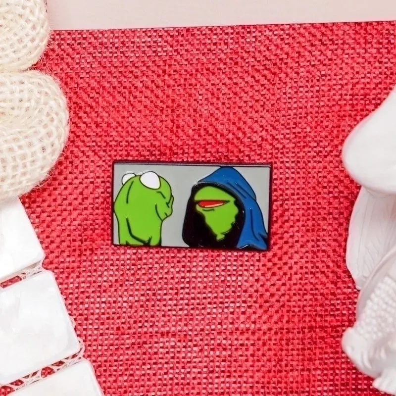 Cute Funny Animal Frog Metal Unisex Brooches