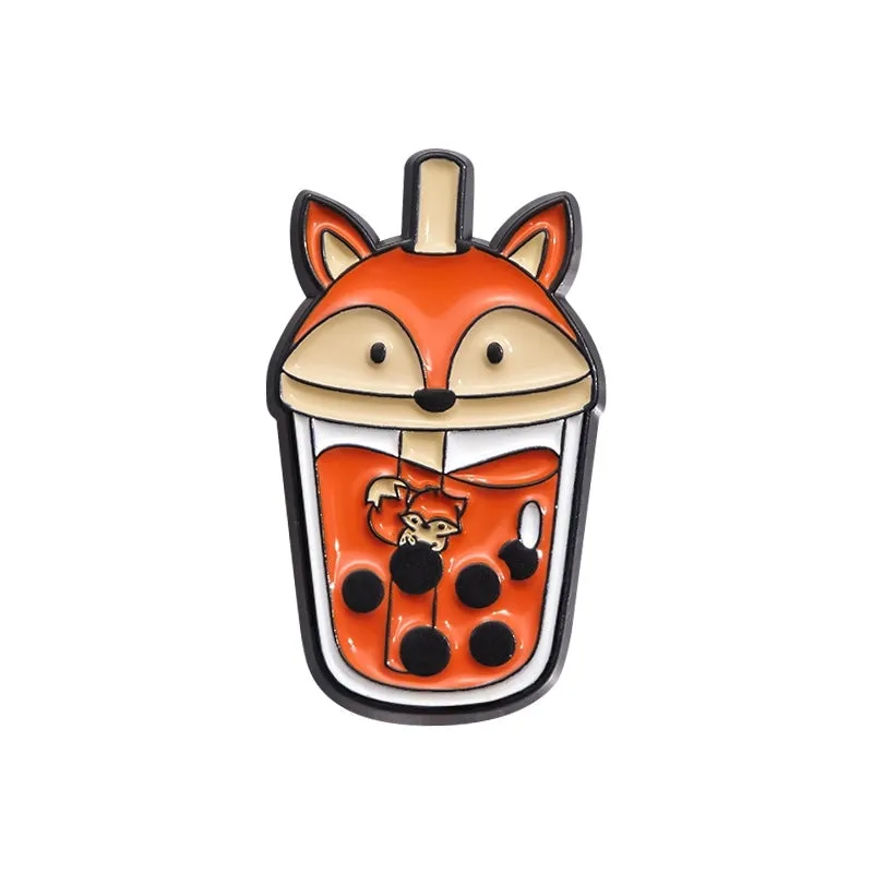 Cute Pin Animal Cup Zinc Alloy Plating Unisex Brooches