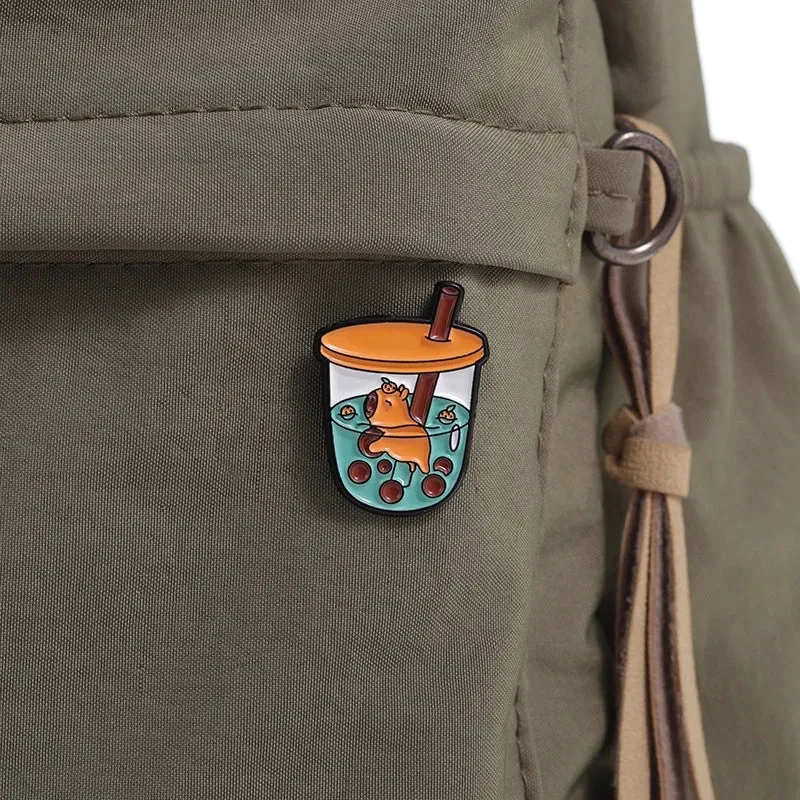 Cute Pin Animal Cup Zinc Alloy Plating Unisex Brooches