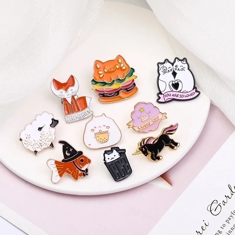 Cute Pin Animal Metal Enamel Unisex Brooches